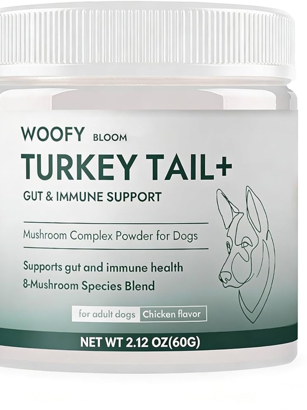 Turkey Tail+ Mushroom Powder for Dogs - 6 unopened jars